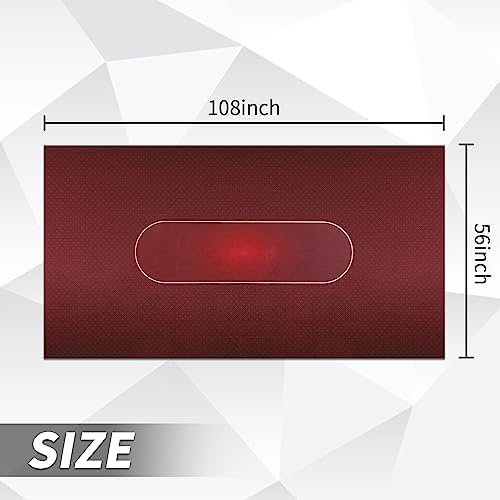 Luckin Sports™ 108 X 56 Inches Texas Hold'em Professional 10 Players Poker and Gambling Tablecloth, 100% Durable Fabric Felt, Dustproof and Waterproof, Washable and Ironable.