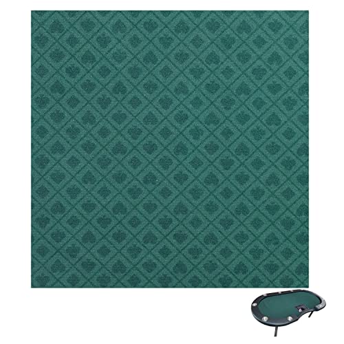 Luckin Sports⢠108 X 56 Inches Texas Hold'em Professional 10 Players Poker and Gambling Tablecloth, 100% Durable Fabric Felt, Dustproof and Waterproof, Washable and Ironable.