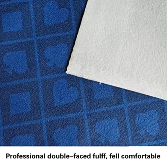 Luckin Sports⢠108 X 56 Inches Texas Hold'em Professional 10 Players Poker and Gambling Tablecloth, 100% Durable Fabric Felt, Dustproof and Waterproof, Washable and Ironable.