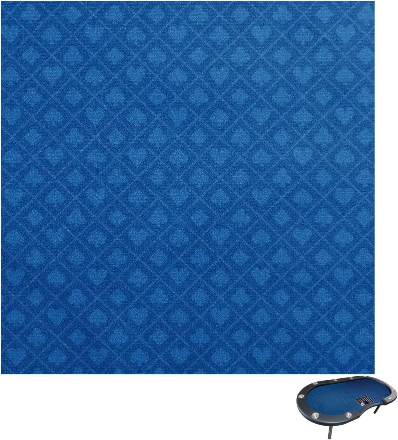 Luckin Sports⢠108 X 56 Inches Texas Hold'em Professional 10 Players Poker and Gambling Tablecloth, 100% Durable Fabric Felt, Dustproof and Waterproof, Washable and Ironable.