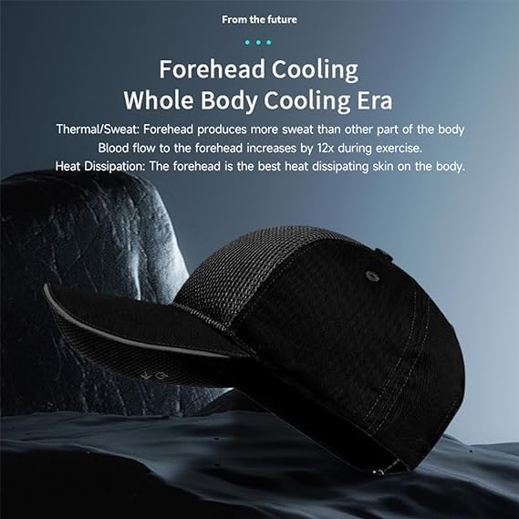 Smart Thermo Cap, Built in Long Last Cooling/Warming System on Forehead Bring Cool/Warm Feel in millisecond.