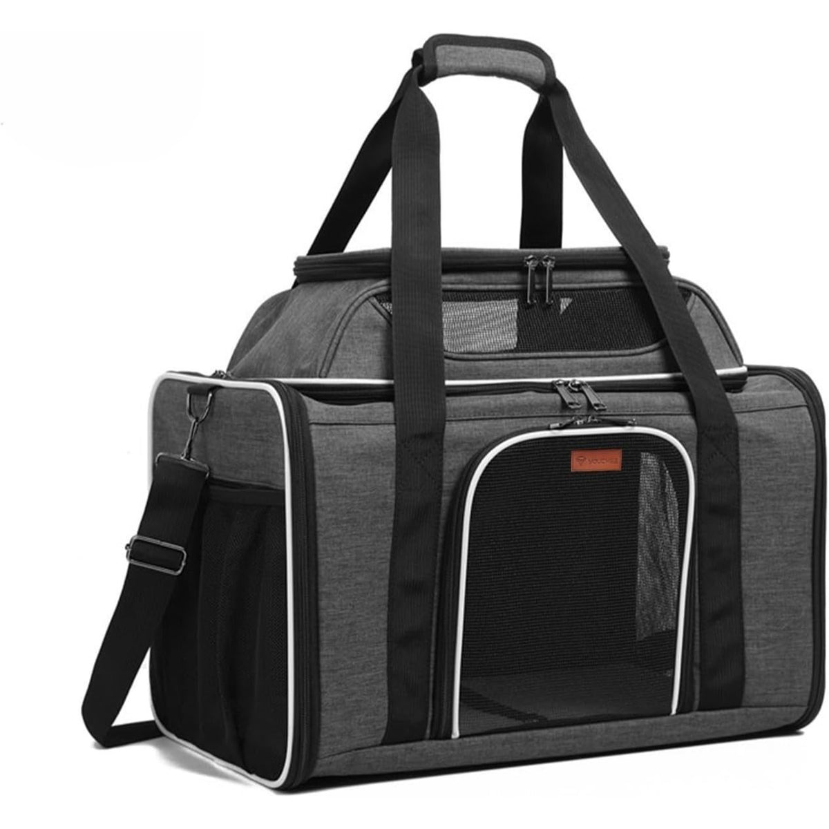 Youchee XL Soft-Sided Pet Carrier - 19" Extra Large Space for Cats & Dogs up to 25 lbs, Breathable Mesh Travel Bag, Sturdy & Collapsible Puppy Carrier for Road Trips and Vet Visits