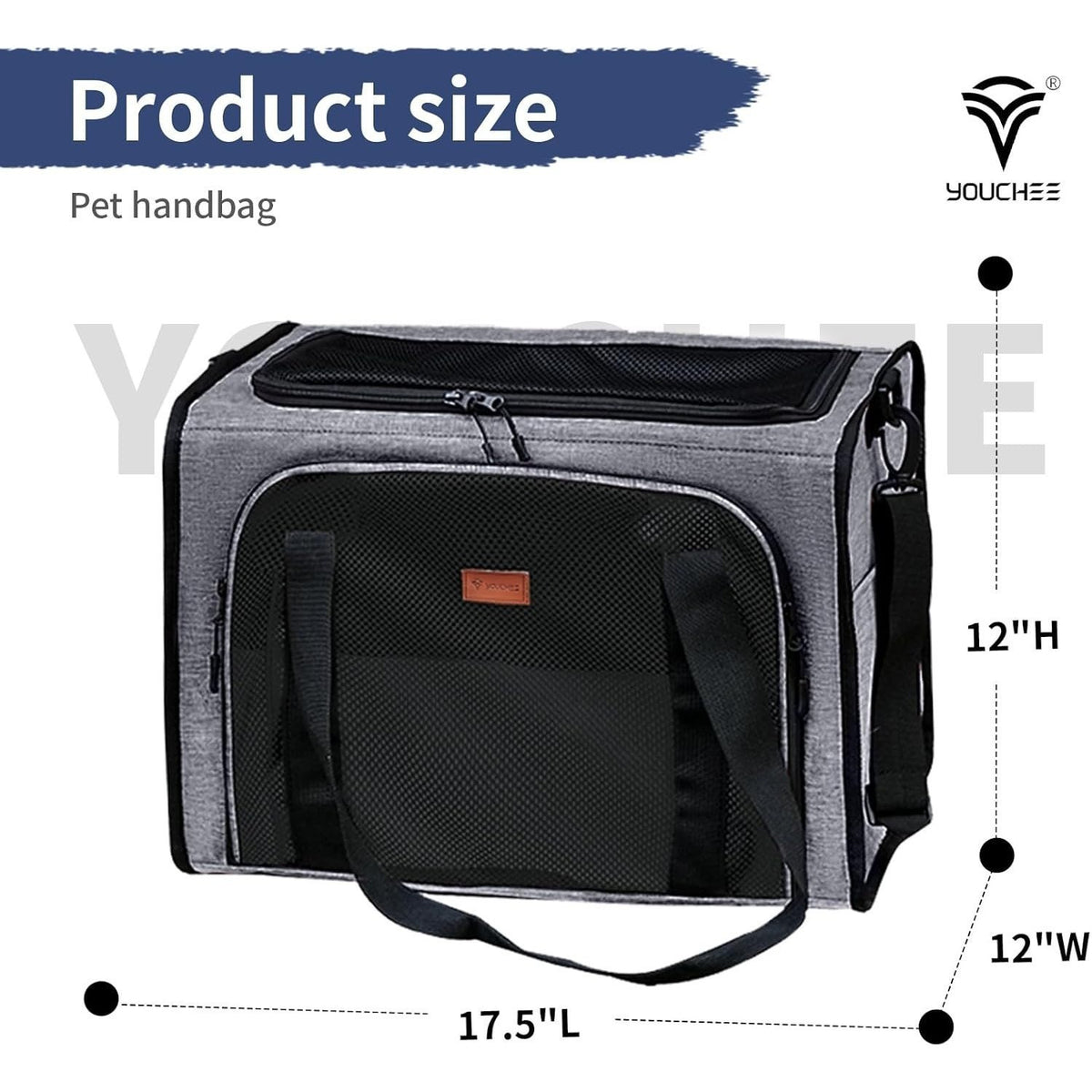 Cat Carrier Airline Approved, Soft-Sided Pet Carrier for Cats & Small Dogs up to 20 Lbs, Breathable Mesh Cat Travel Bag with Removable Washable Pad & Safety Leash, Collapsible Puppy Carrier for Car & Airplane Travel